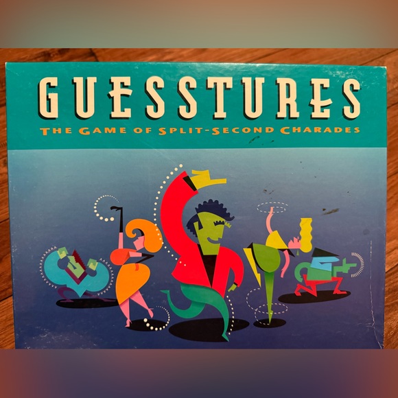 VINTAGE First Edition Guesstures 1990 Charades Board‎ Game COMPLETE - Picture 1 of 7